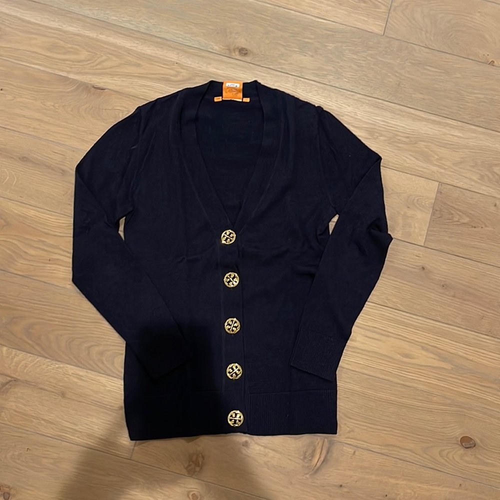 Tory Burch Navy Blue Cardigan Sweater